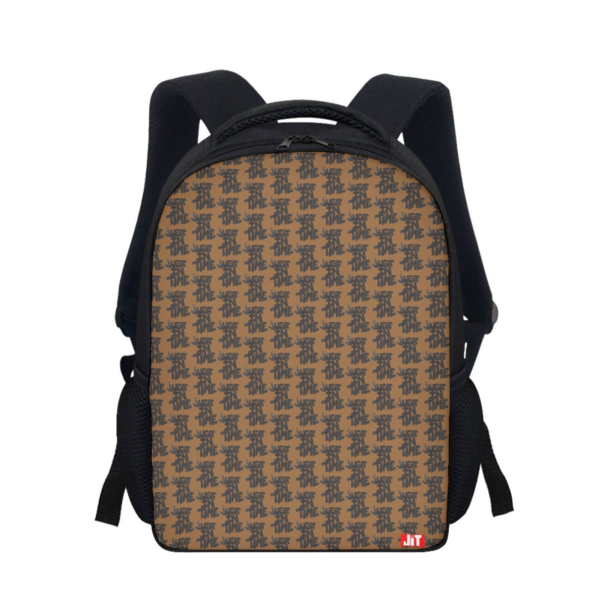 Brown Just In Time All Over Print Student Backpack